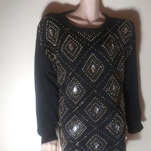 Beautiful Vintage Sweater with gems and beads